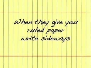 Write sideways to make Shift Happen